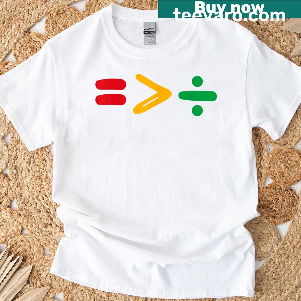 Juneteenth graphic with 'Equality Is Greater Than Division' on t-shirt — on a men's t-shirt