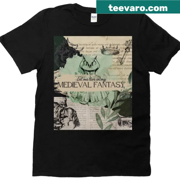 T-shirt featuring a medieval fantasy illustration