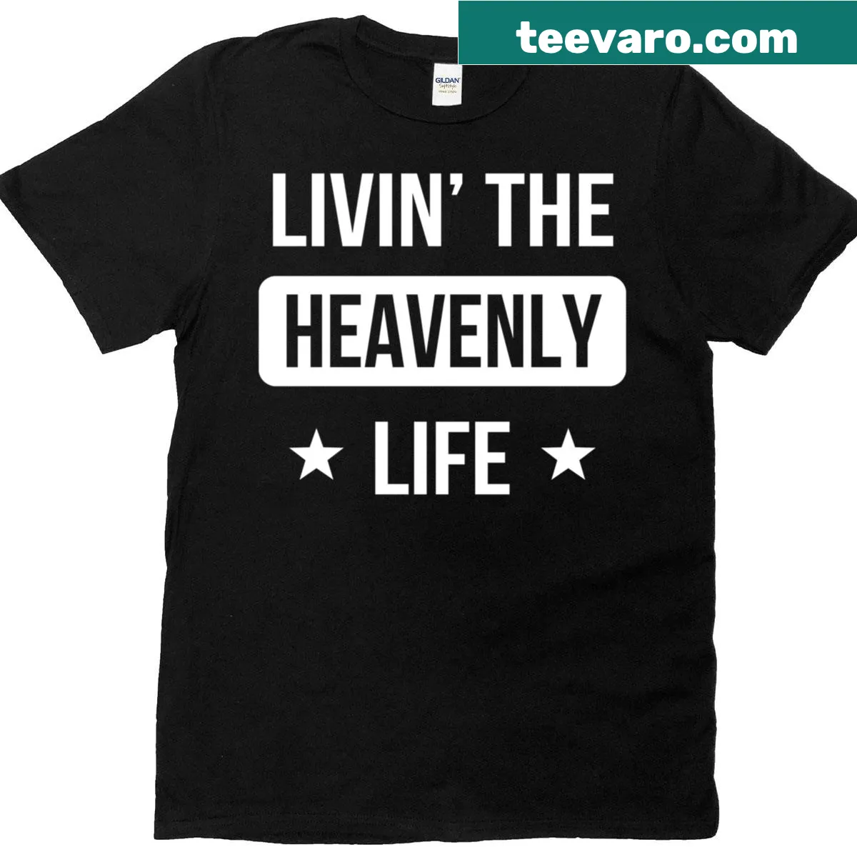 Family reunion T-shirt celebrating the Heavenly Life with personalized text — on a men's t-shirt
