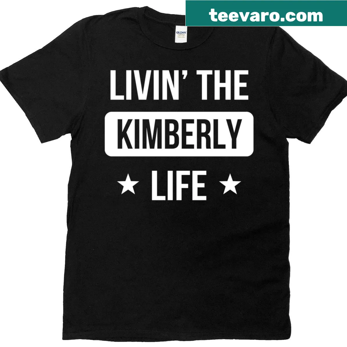 Family reunion T-shirt celebrating the Kimberly Life with personalized text — on a men's t-shirt