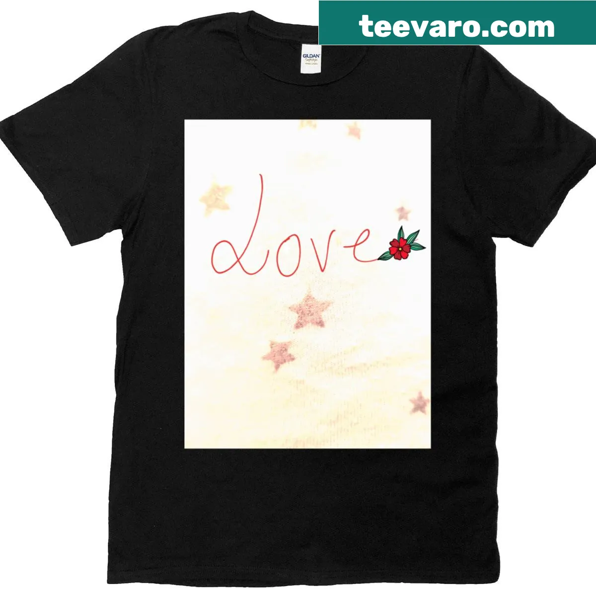 Oversized Love t-shirt featuring a simple positive message — on a men's t-shirt