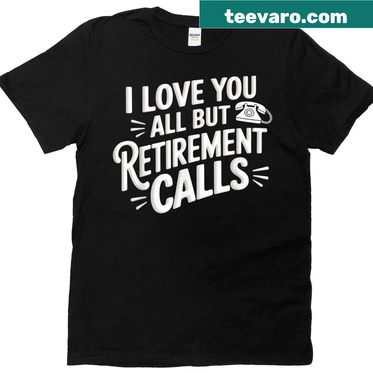 Funny retirement t-shirt with playful text about retirement — on a men's t-shirt