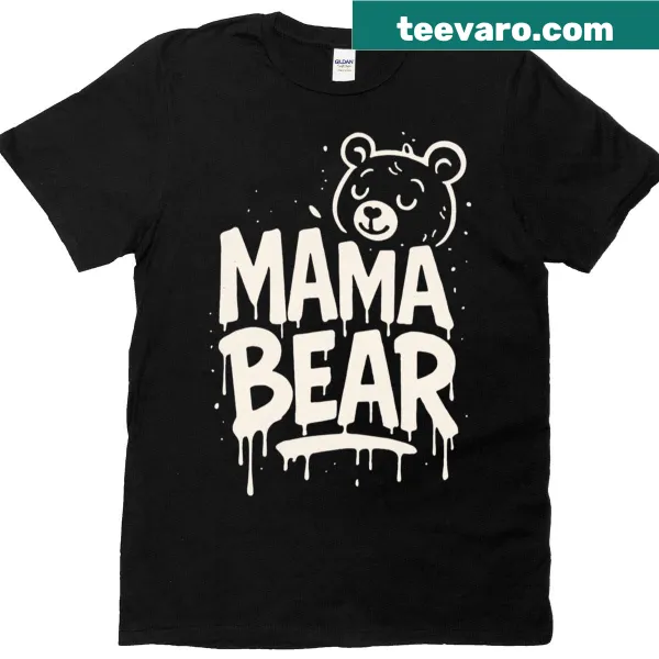 Cute bear design t-shirt celebrating mama bears and motherhood