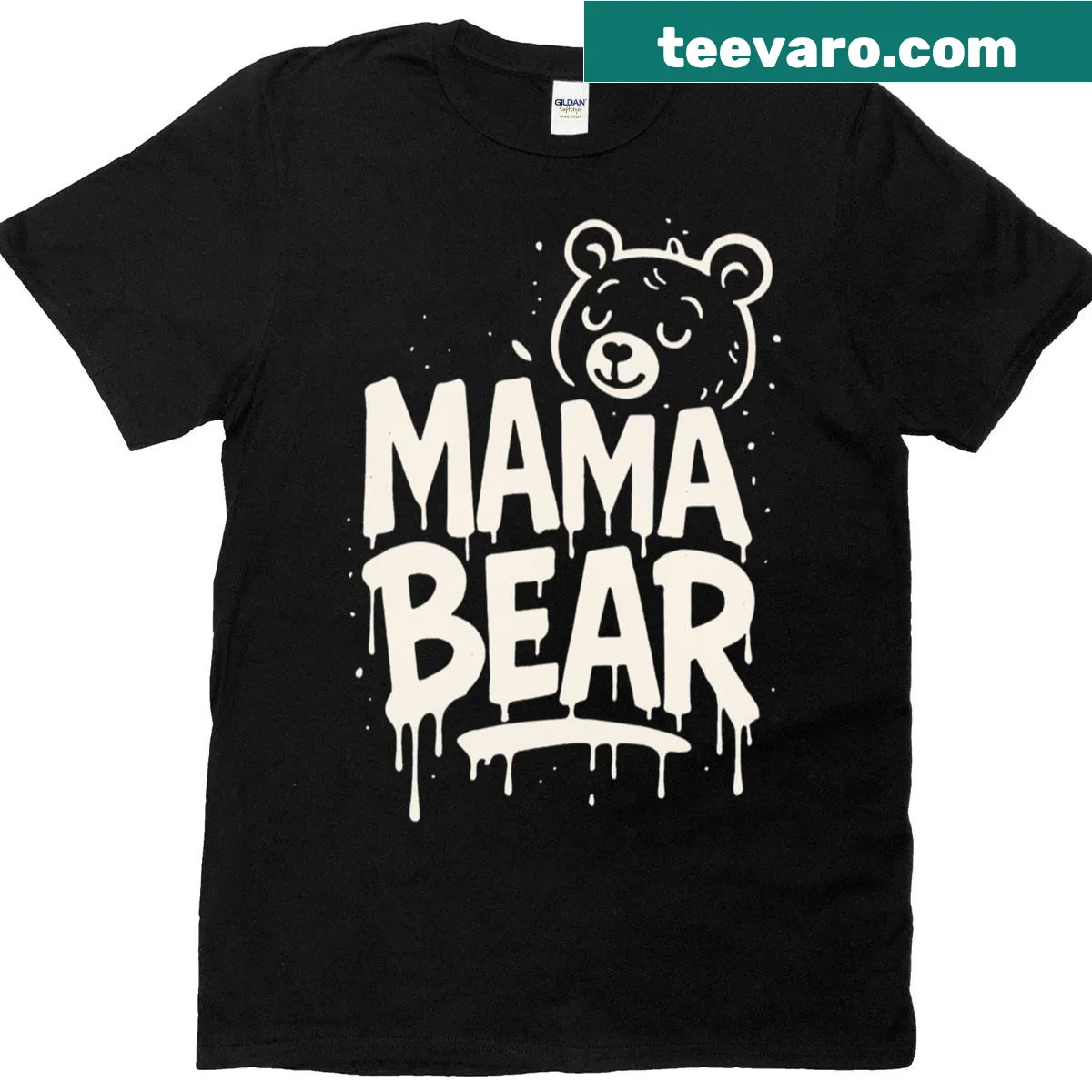 Cute bear design t-shirt celebrating mama bears and motherhood — on a men's t-shirt
