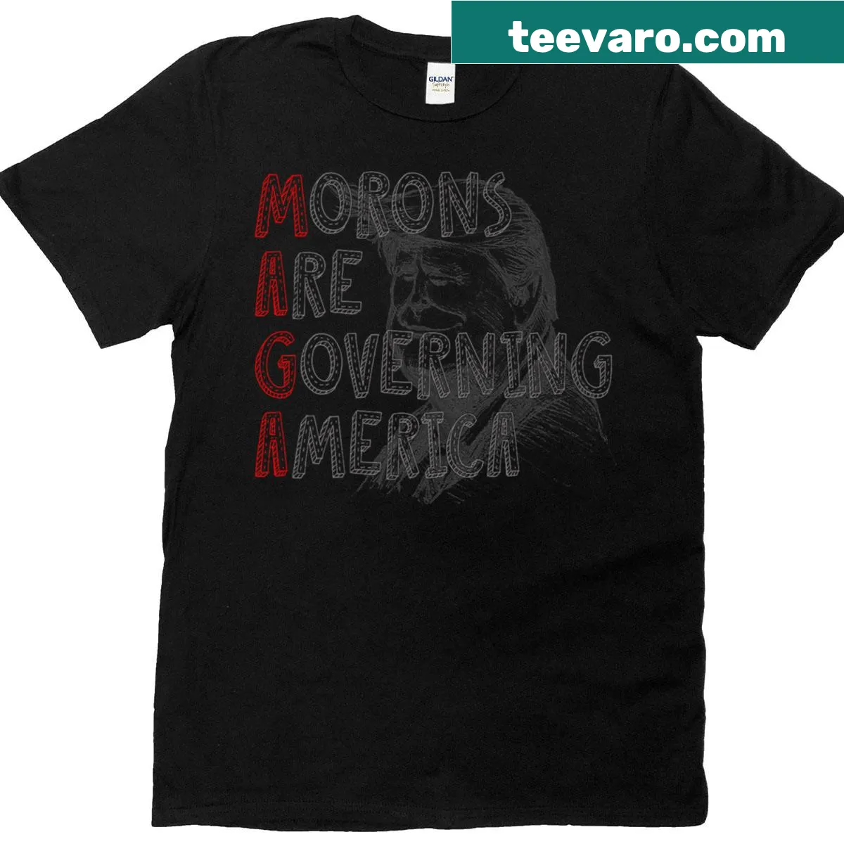 Political t-shirt with bold anti-Trump message — on a men's t-shirt