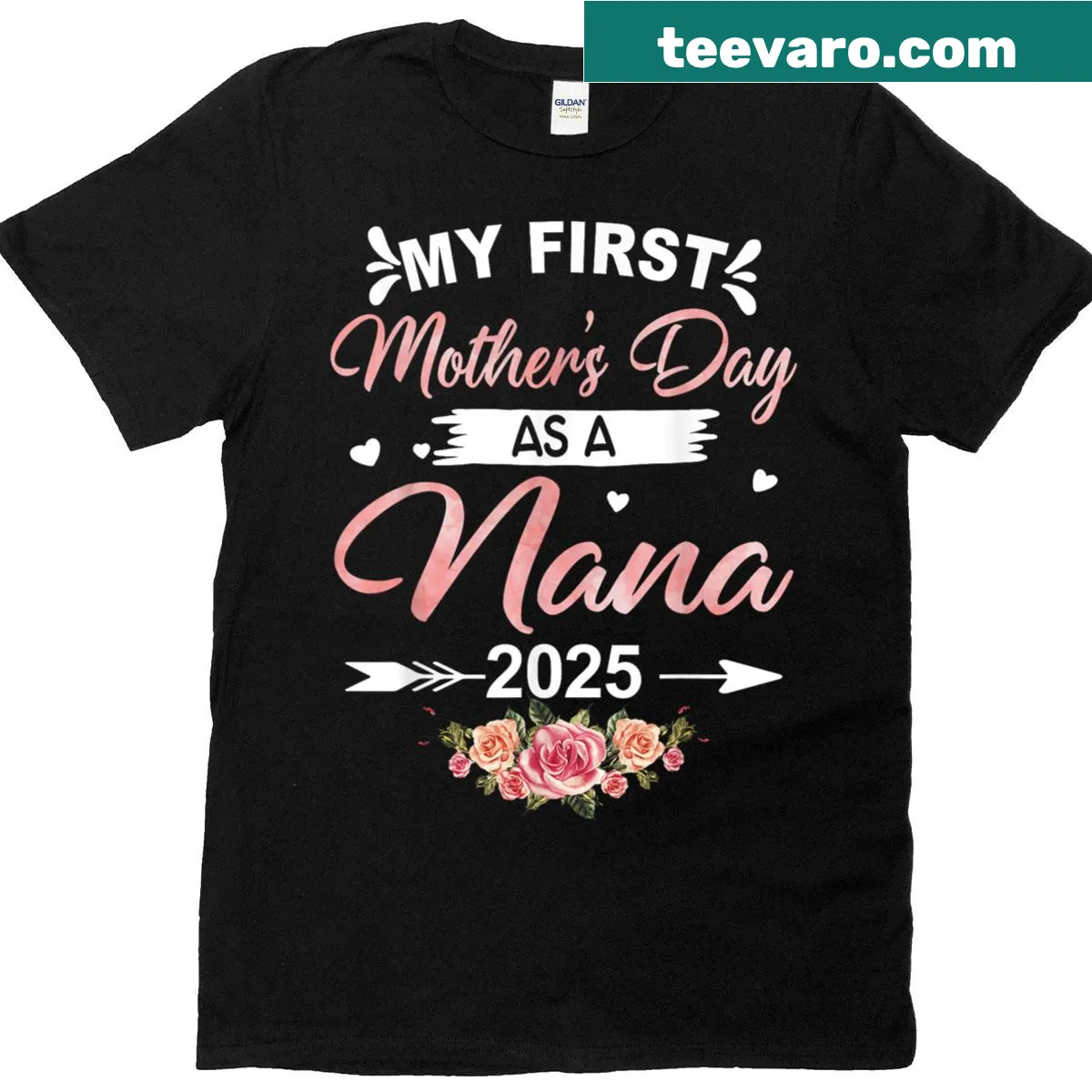 Illustrative T-shirt celebrating first Mother's Day as a grandmother. — on a men's t-shirt
