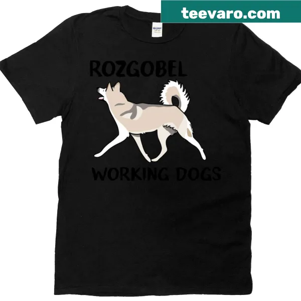 Oversized t-shirt honoring working dogs with a playful illustration