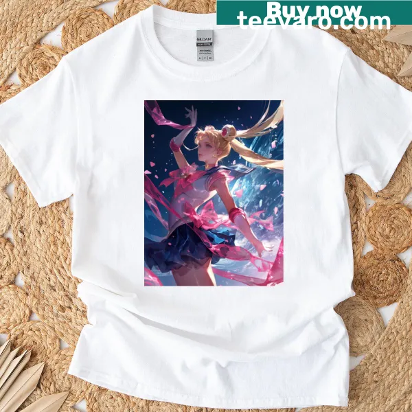 Illustration of Sailor Moon on a T-shirt