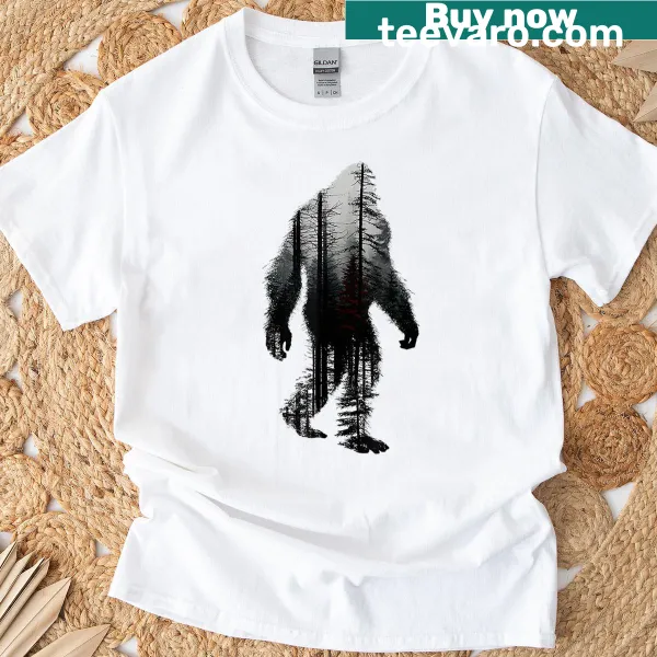 Sasquatch silhouette on a T-shirt