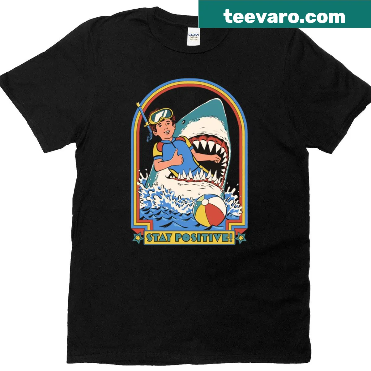 Positive message typography T-shirt — on a men's t-shirt
