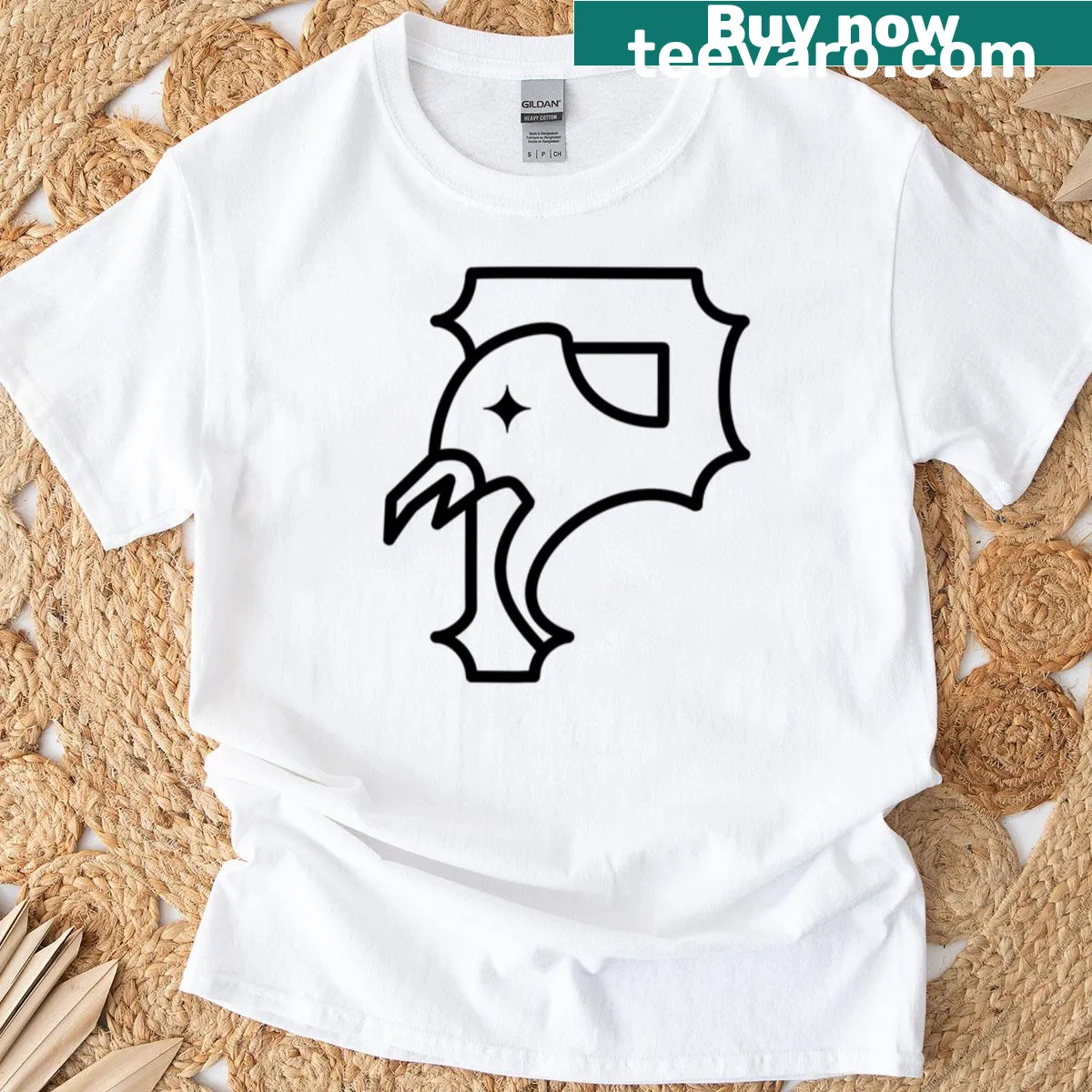 Steel City-themed T-shirt featuring a unique urban emblem — on a men's t-shirt