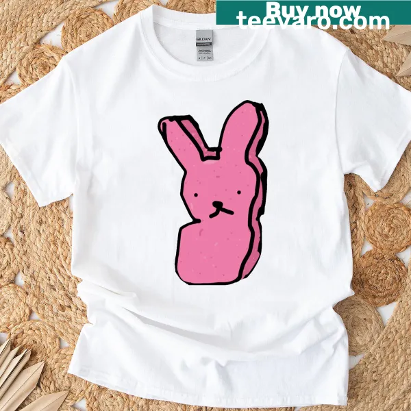 Charming cartoon bunny graphic on a kids' t-shirt