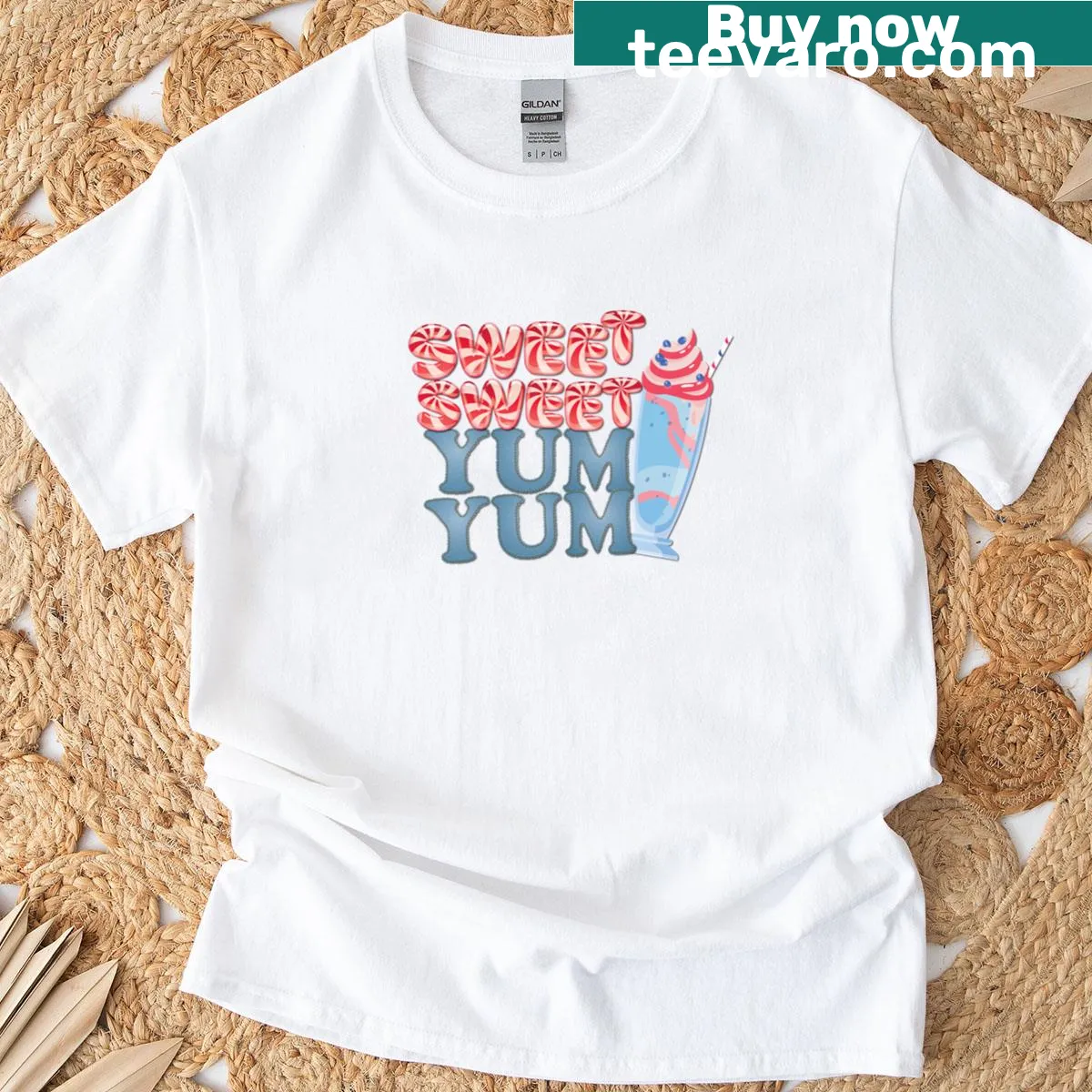 Fun graphic inspired by Eurovision 2025 on a casual t-shirt — on a men's t-shirt