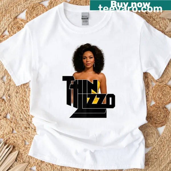 T-shirt featuring an artistic graphic of Thin Lizzy