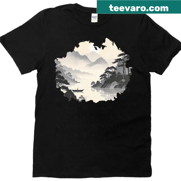 Oversized graphic t-shirt inspired by White Cloud Monastery