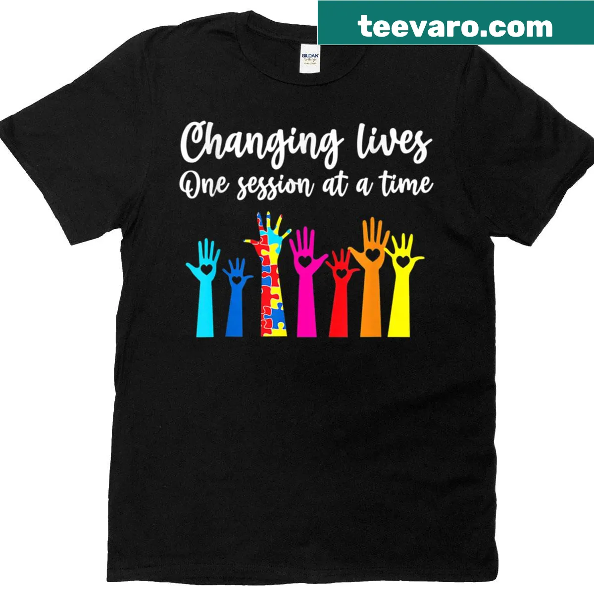 Professional T-shirt for women's behavior analyst and ABA therapist — on a men's t-shirt