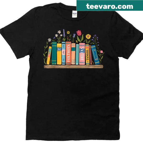 Edgy typography T-shirt with political humor and floral design.