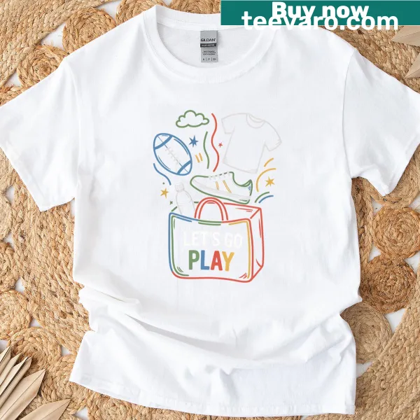Illustrative graphic of a sports bag on a t-shirt.