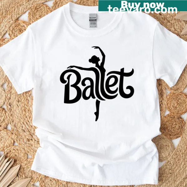 Playful ballet logo t-shirt designed for kids who love to dance