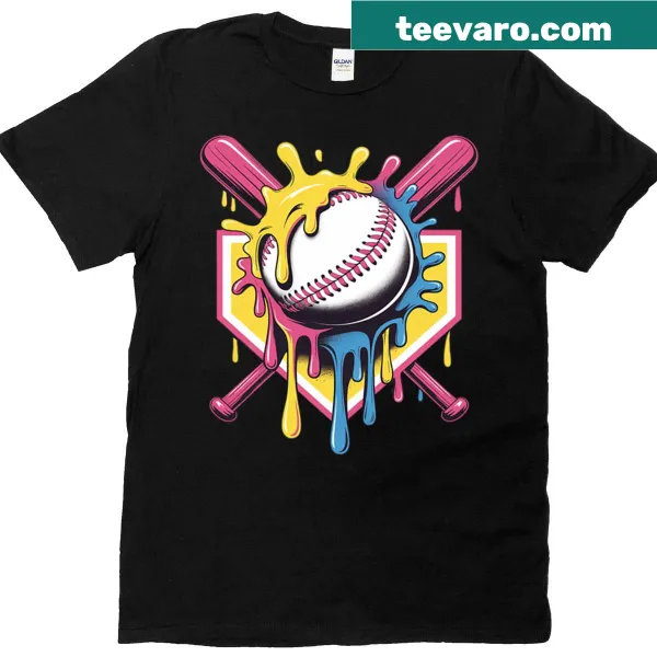 Funny sports slang t-shirt featuring the phrase Baseball Drip