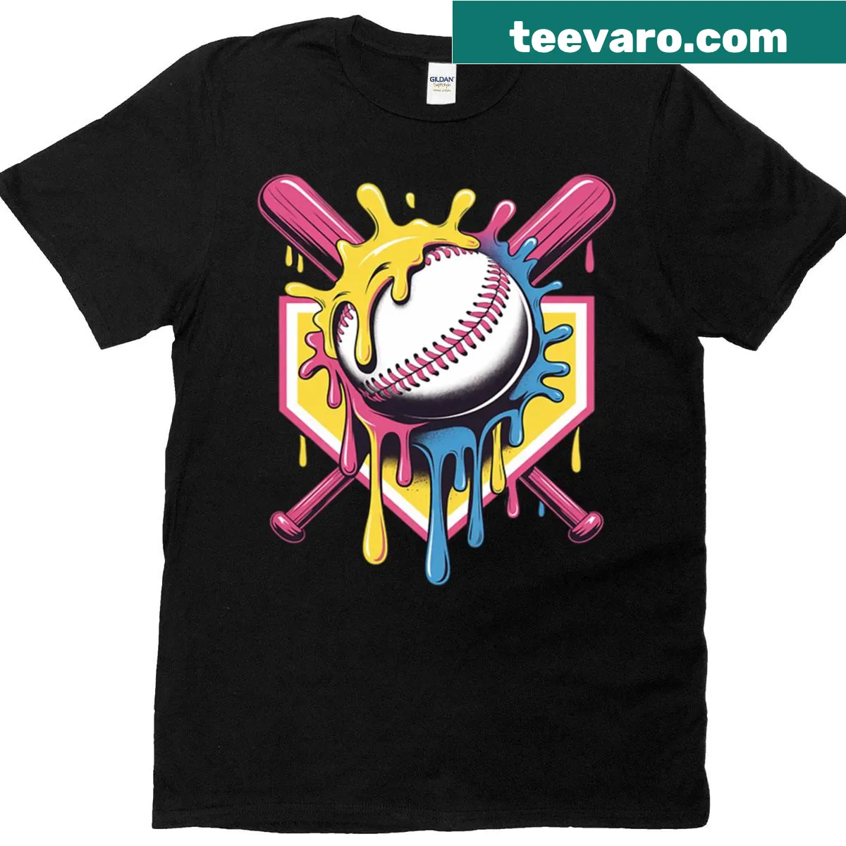 Funny sports slang t-shirt featuring the phrase Baseball Drip — on a men's t-shirt