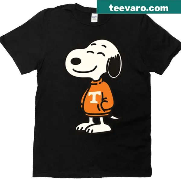 Cute beagle illustration in Tennessee Volunteers gear on a t-shirt