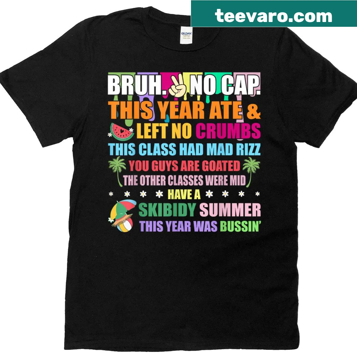 Funny last day of school t-shirt with slang phrase — on a men's t-shirt