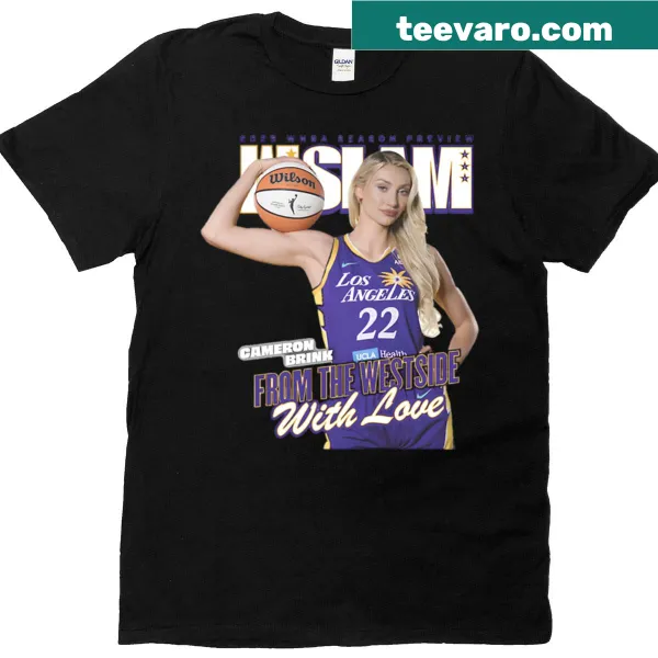 Illustration of a slam dunk on a sports-themed t-shirt.