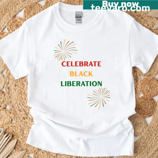 Illustrative T-shirt promoting Black Liberation and equality