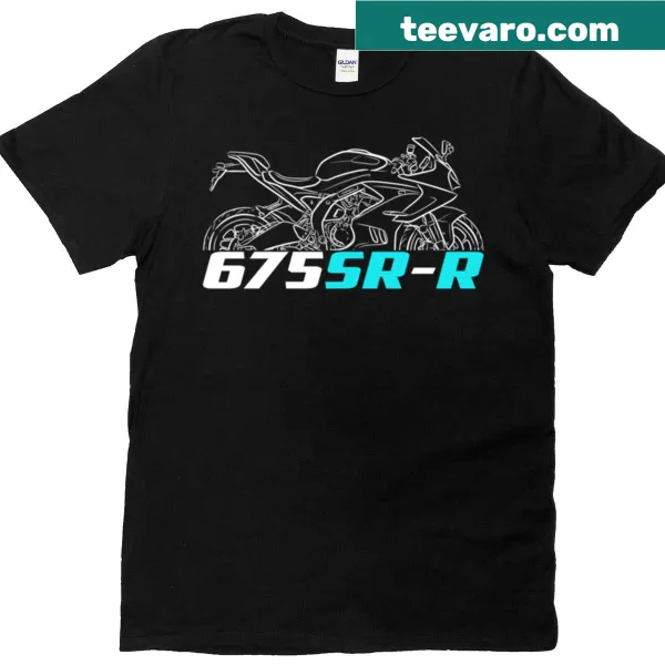 Cfmoto 675sr-r t-shirt featuring a bold biking logo