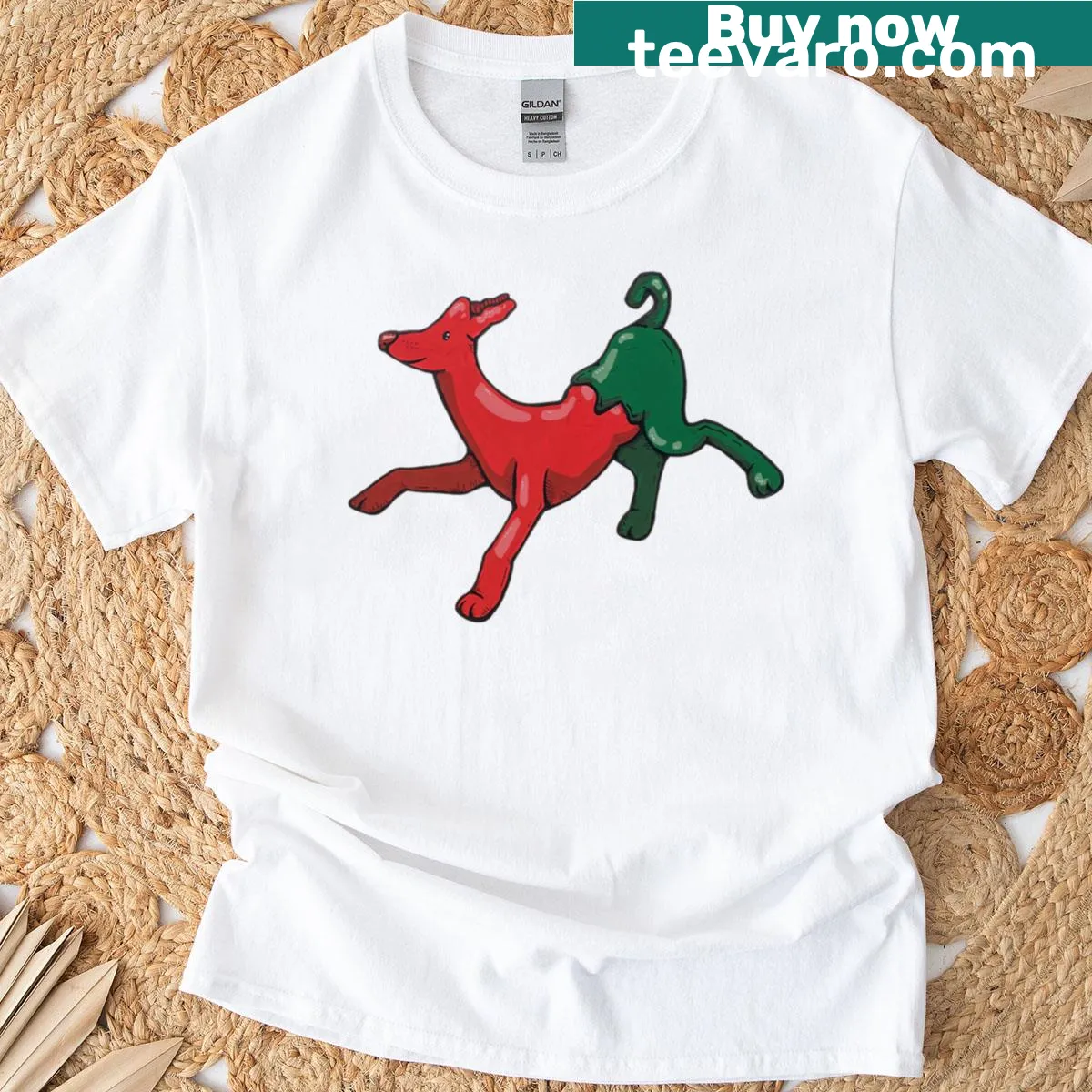Chili Pepper Dog T-shirt featuring a dog and chili pepper graphics — on a men's t-shirt