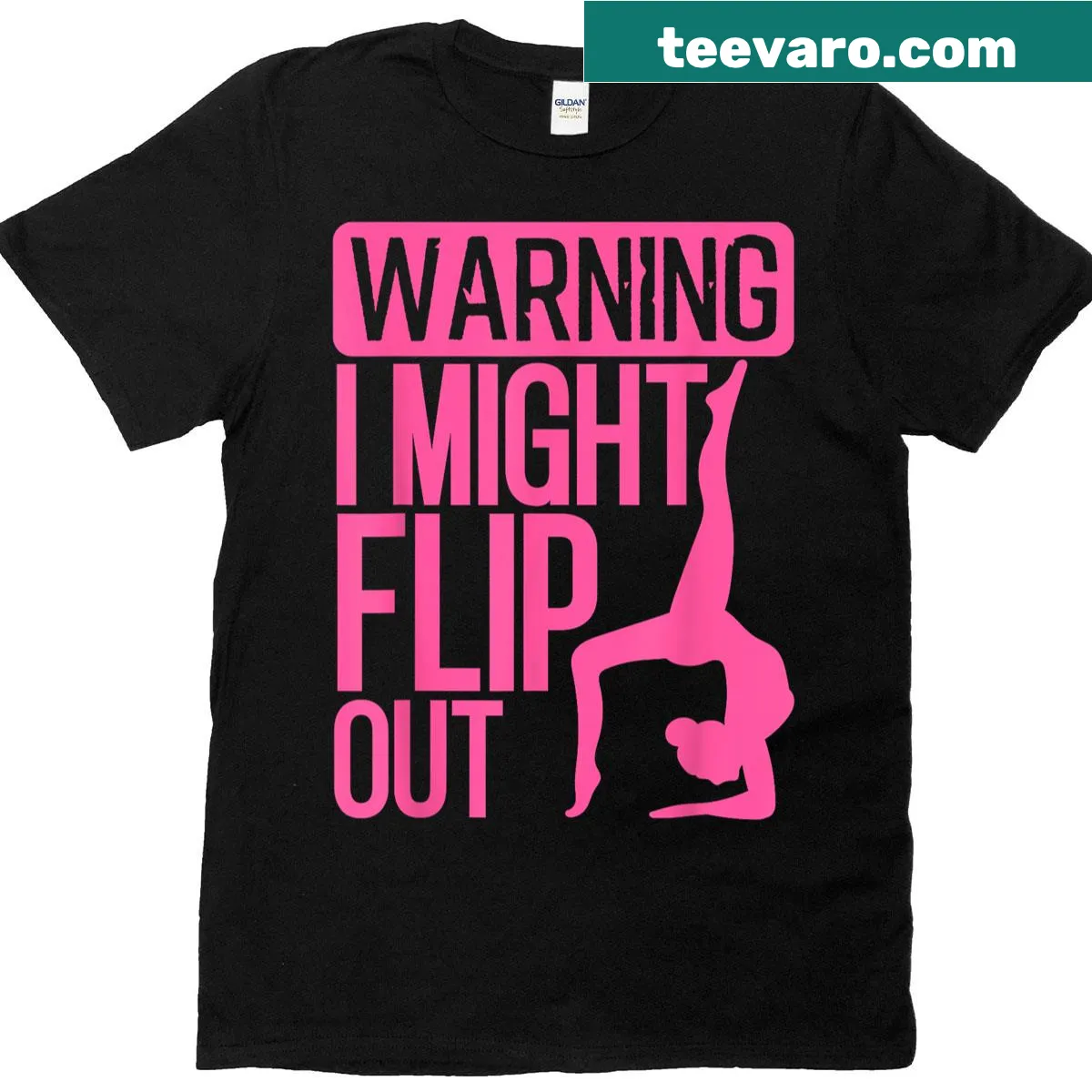 Illustrative gymnastics art for girls on a t-shirt — on a men's t-shirt