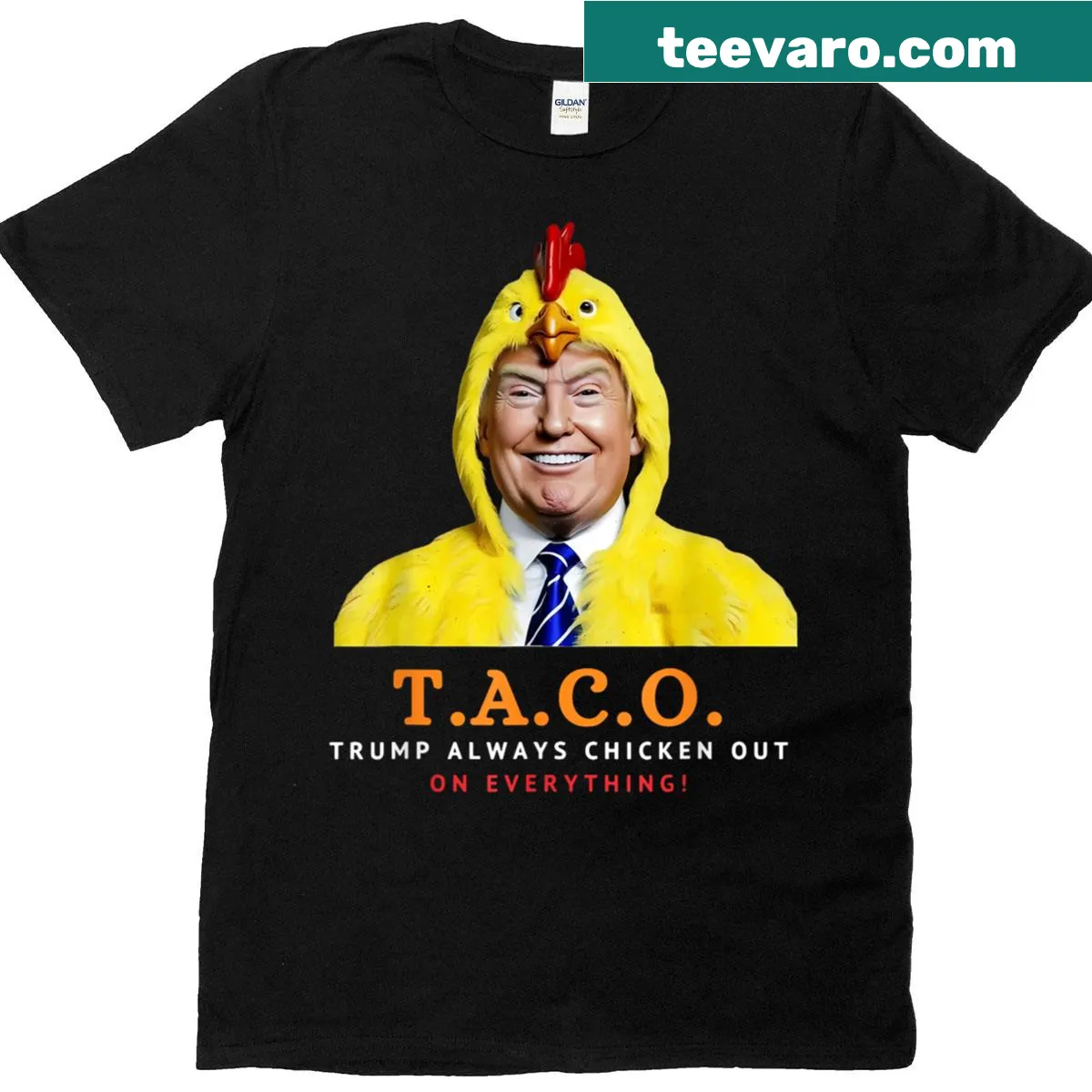 Funny taco-themed illustration with humorous quote on a t-shirt — on a men's t-shirt