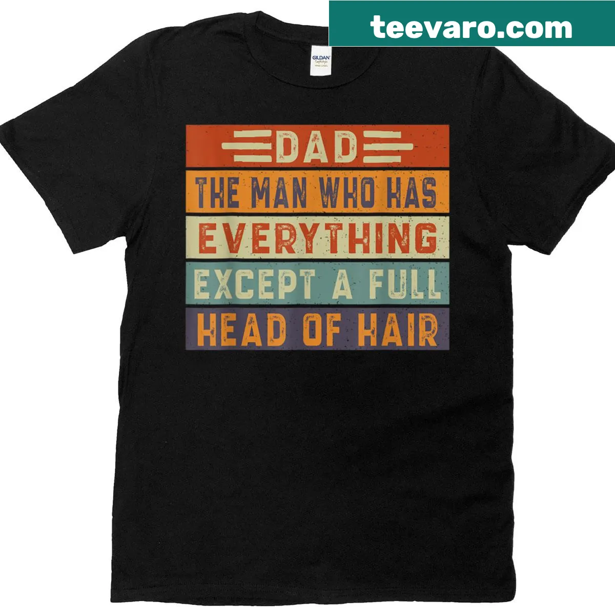 Funny typography design for dads about hair loss — on a men's t-shirt