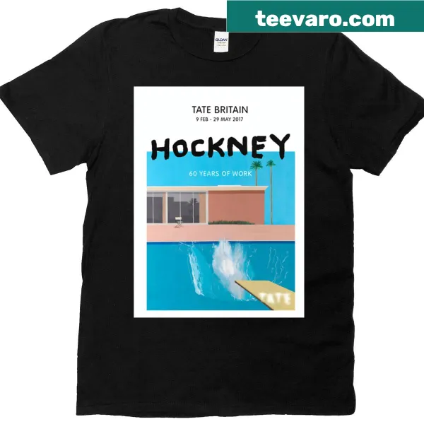 Illustrative design inspired by David Hockney on a t-shirt