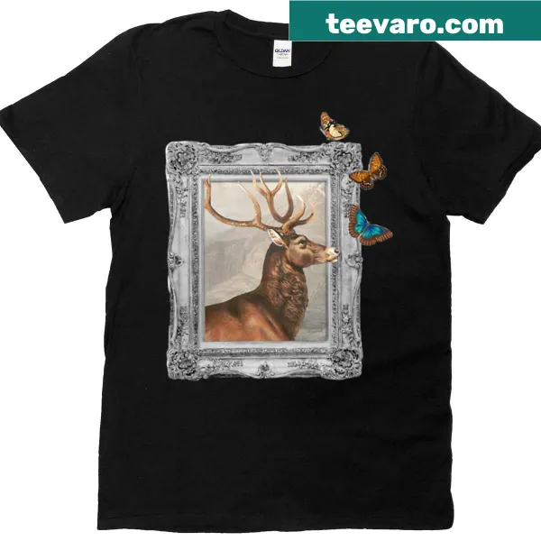 Silhouette of a deer on a t-shirt