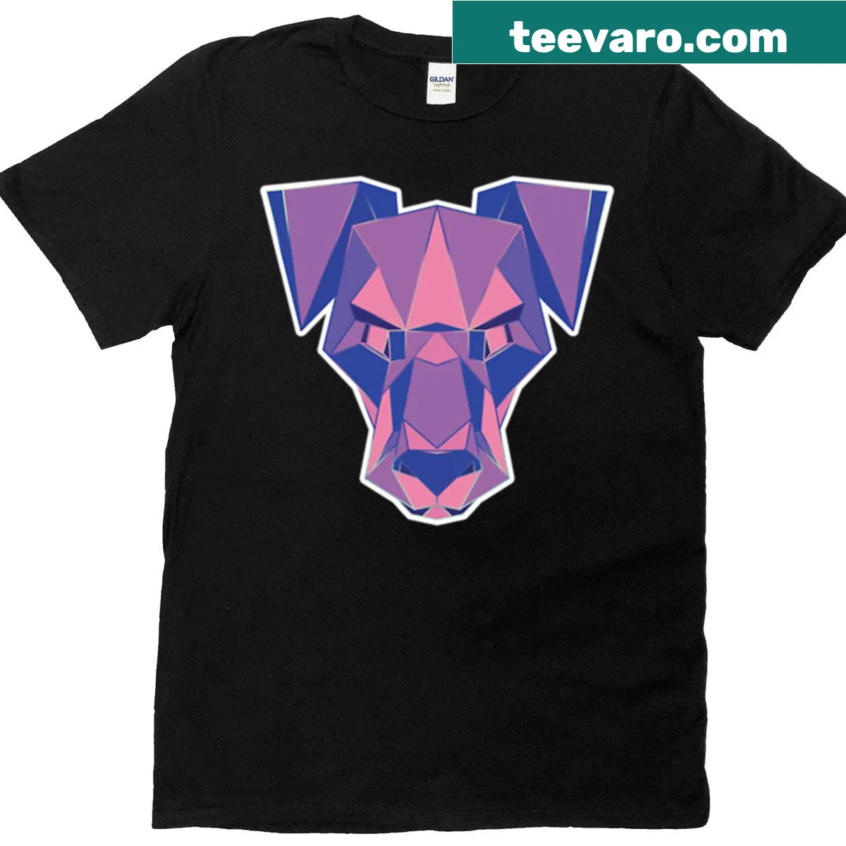 Cartoon dog graphic T-shirt for dog lovers — on a men's t-shirt