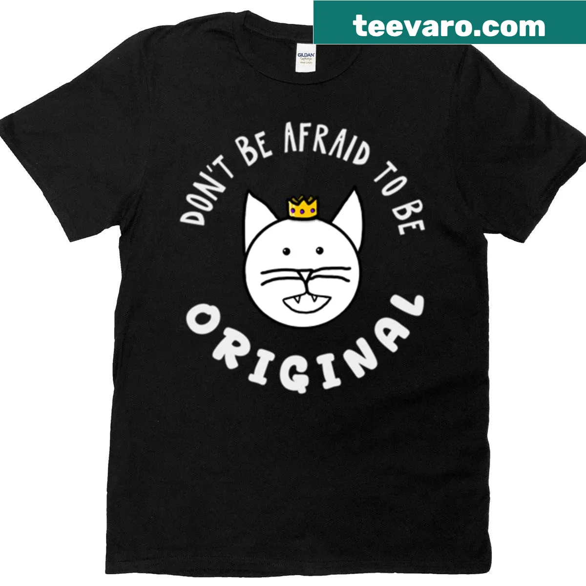 Bold typography t-shirt with Don't Be Afraid To Be Original — on a men's t-shirt