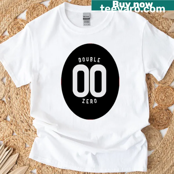Minimalist Double Zero boxy t-shirt with bold typography
