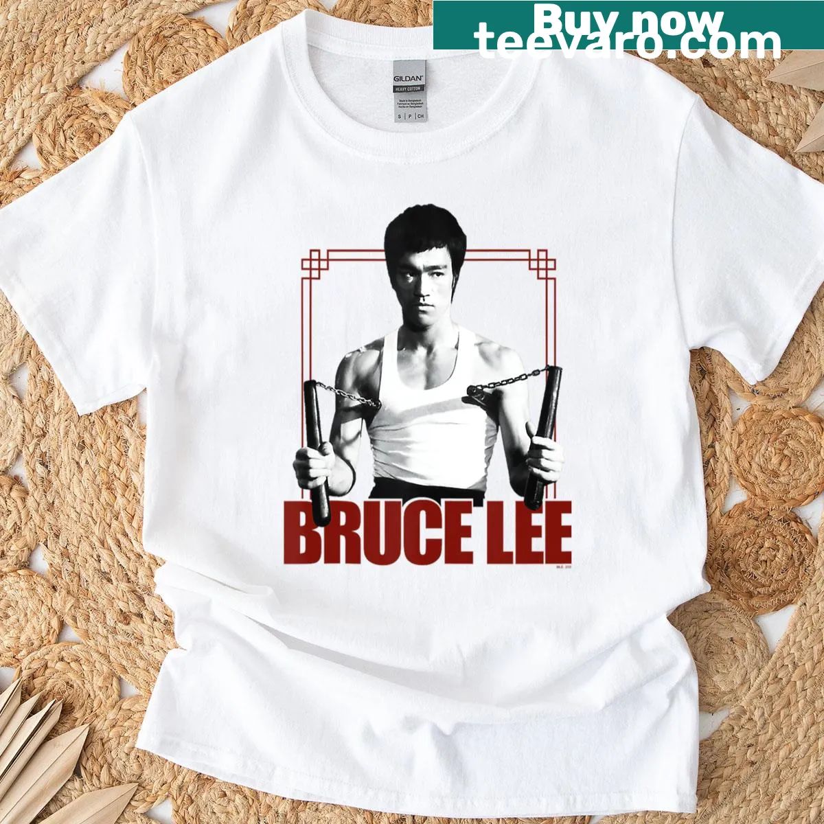 Vintage dragon logo graphic on a t-shirt — on a men's t-shirt
