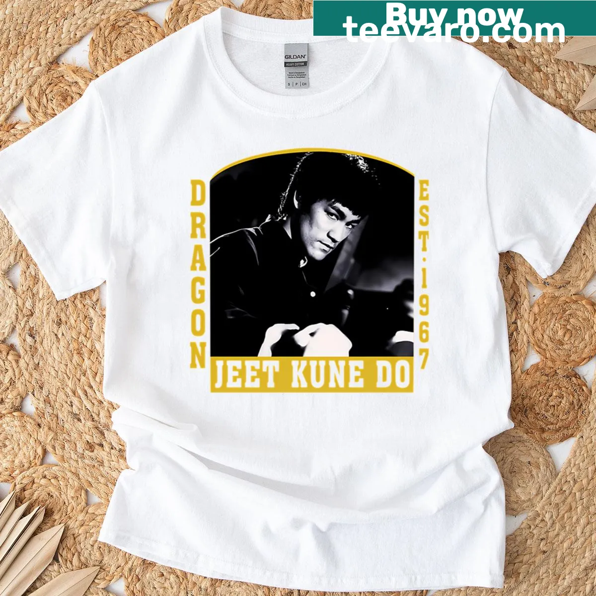 Vintage Dragonlee Kungfu Master shirt design — on a men's t-shirt