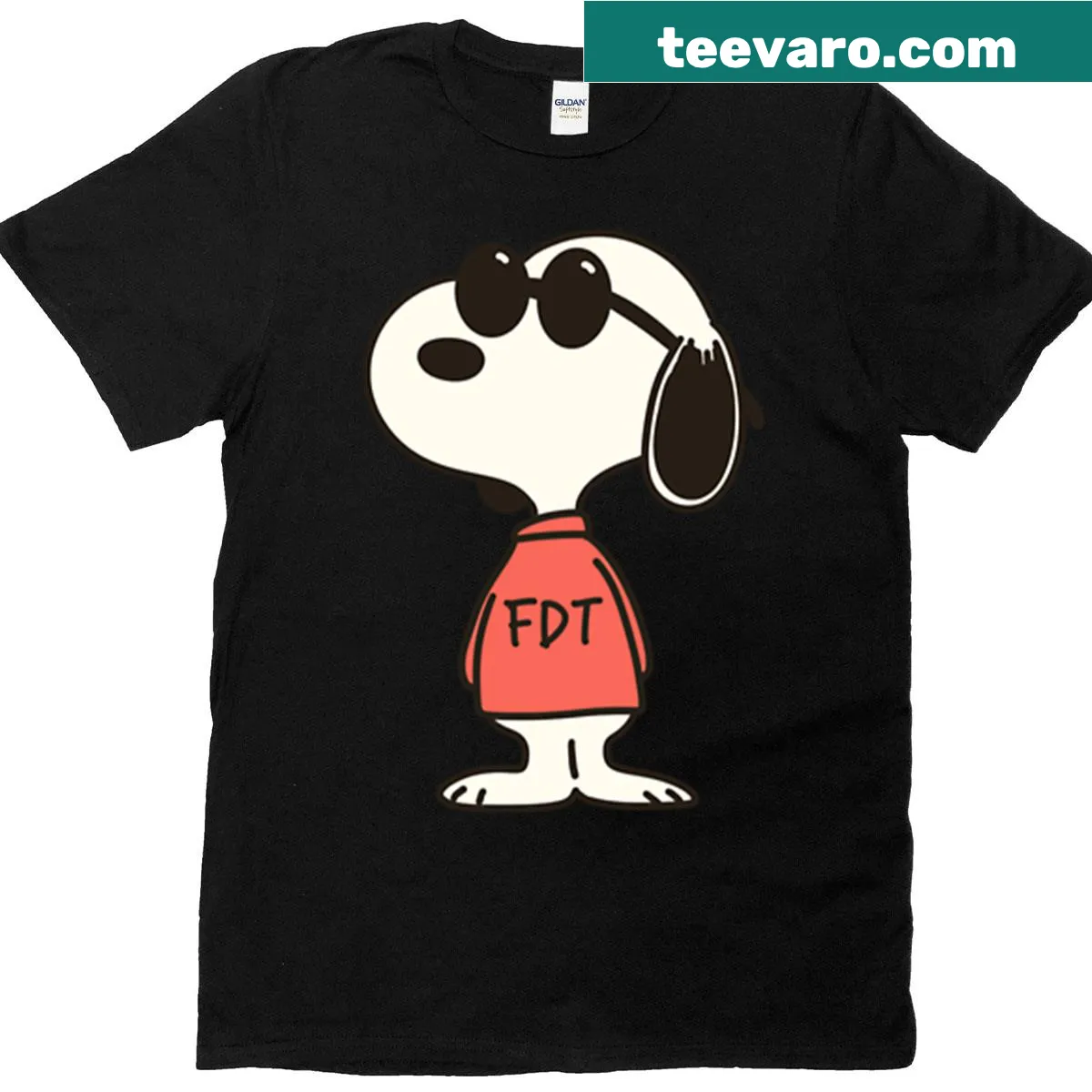 Cartoon-style beagle graphic T-shirt for dog lovers — on a men's t-shirt