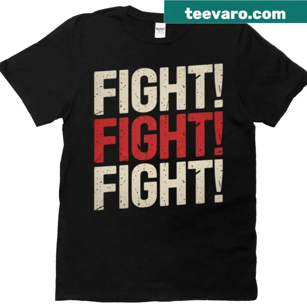 Supporter t-shirt featuring bold 'Fight Trump' message