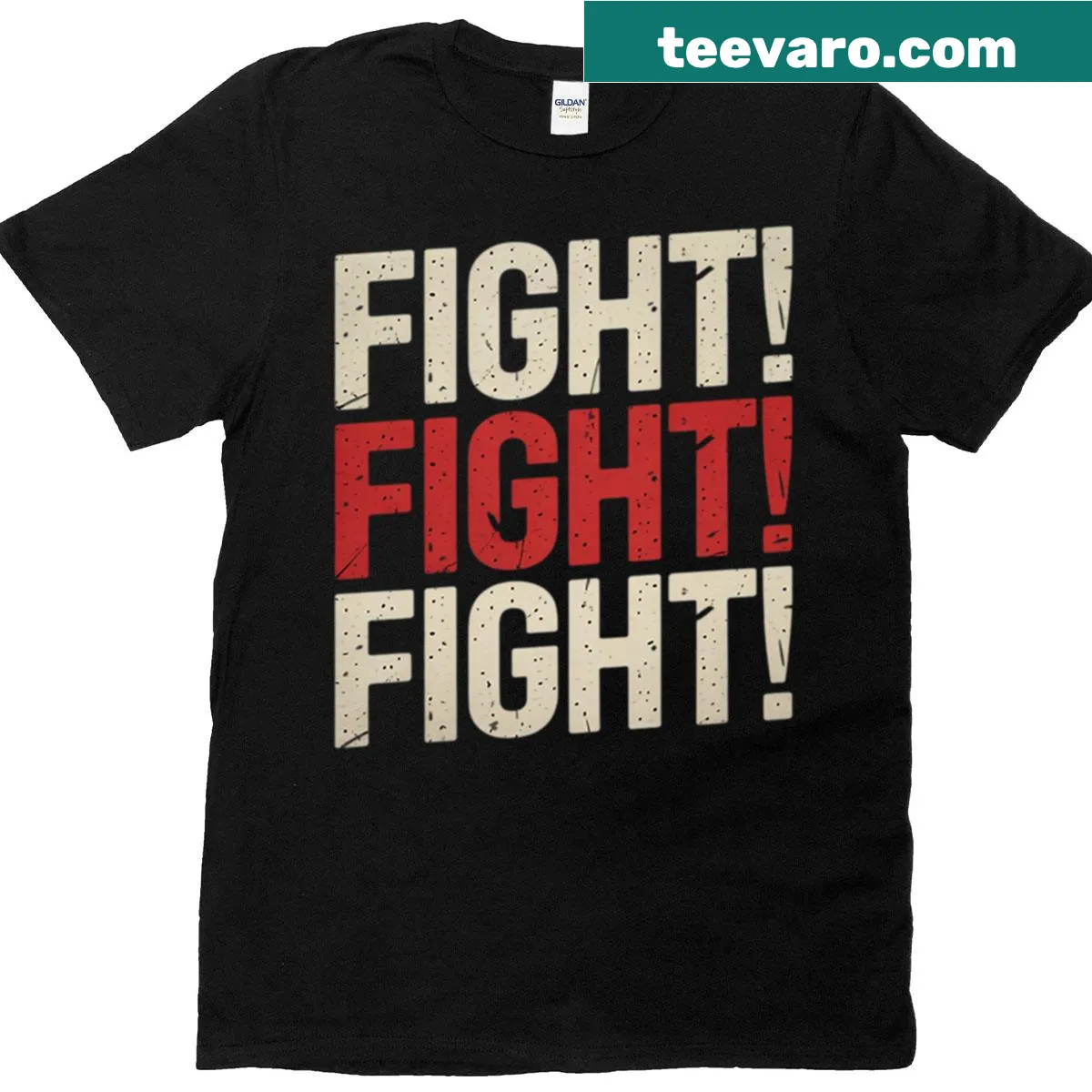 Supporter t-shirt featuring bold 'Fight Trump' message — on a men's t-shirt