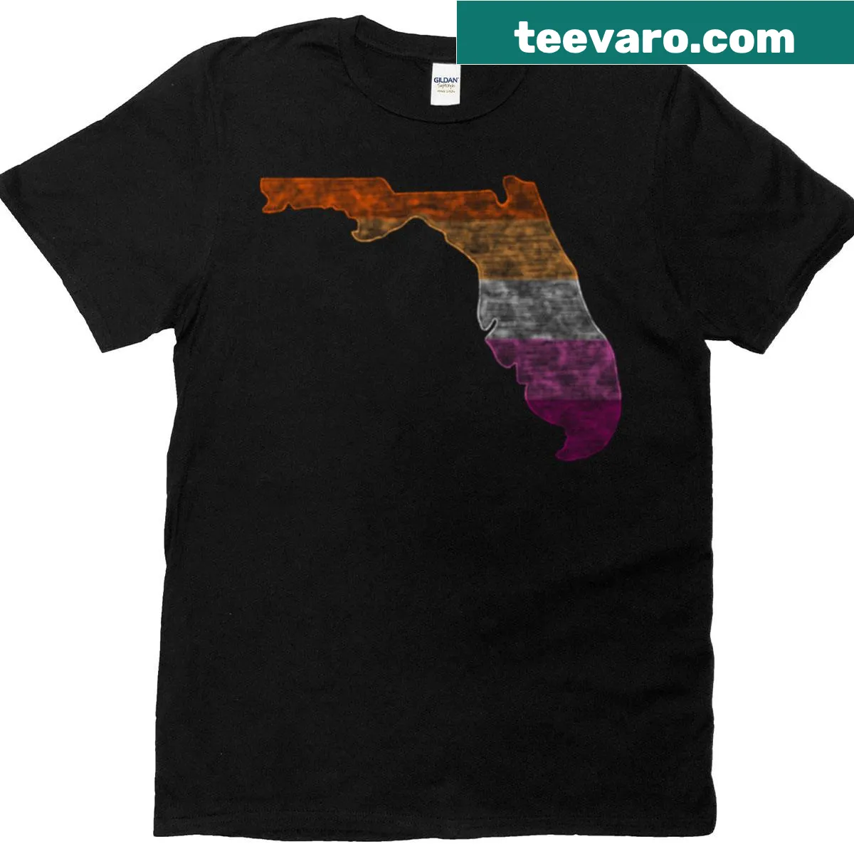 Pride-themed illustration T-shirt celebrating Florida's lesbian community — on a men's t-shirt