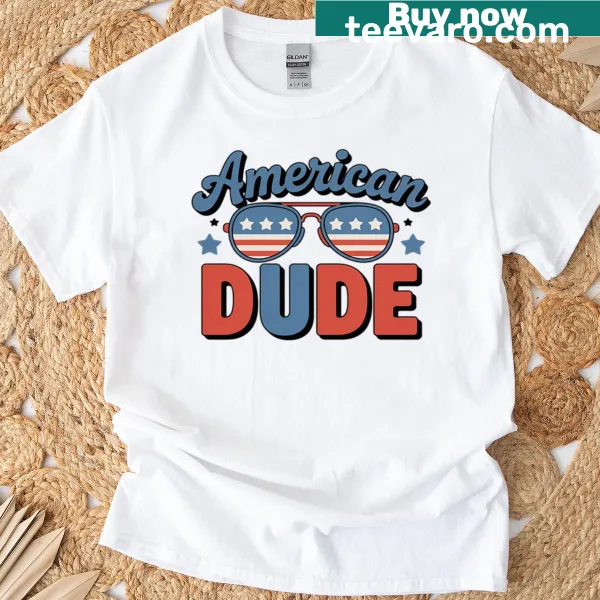 Fourth of July T-shirt in red, white, and blue colors