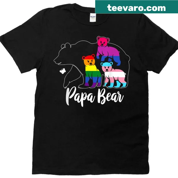 T-shirt featuring a papa bear graphic and Free Dad Hugs text