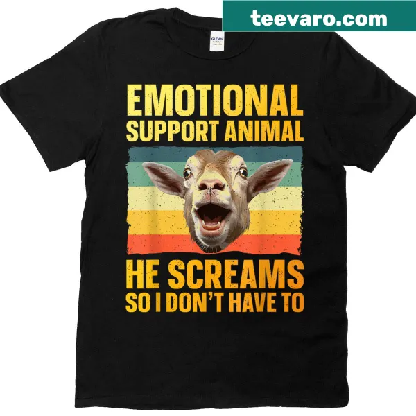 Whimsical goat graphic with humorous text t-shirt