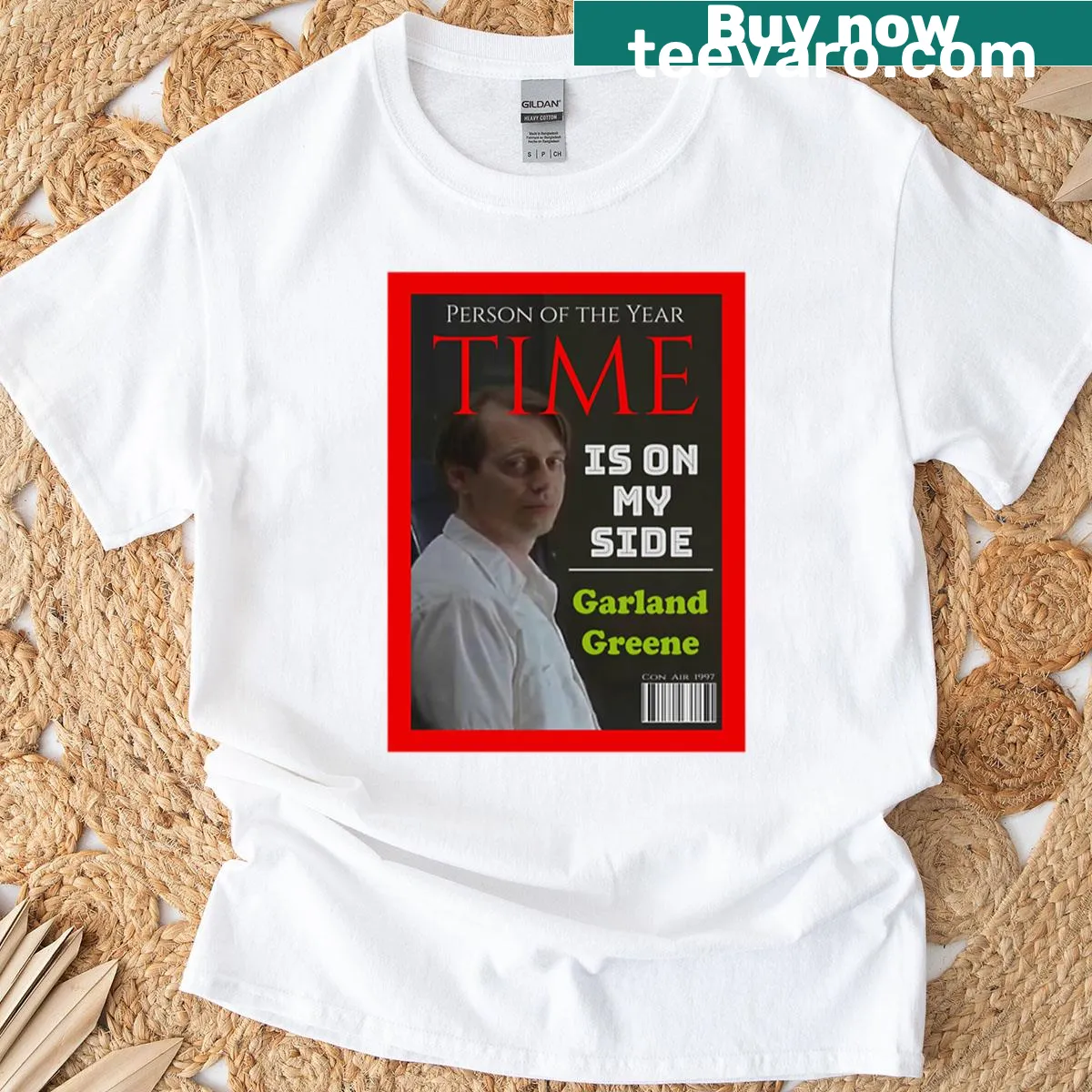 Minimalist silhouette design t-shirt inspired by Garland Greene — on a men's t-shirt