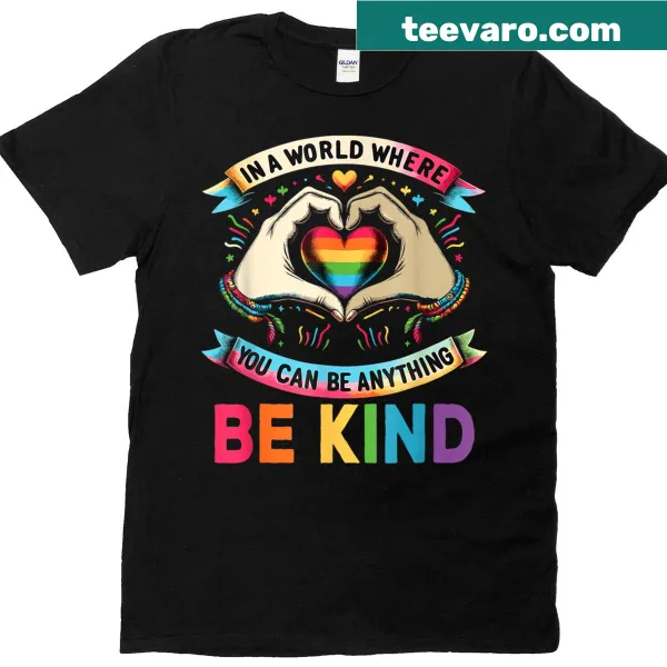 Pride-themed T-shirt with text supporting LGBTQ+ rights.